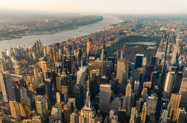 An Ariel view of New York City